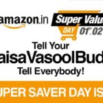 Amazon Super Value Day – Get Up to Rs.900 Value back as Amazon Gift Cards