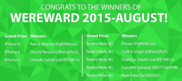 wechat winners august 2015 list