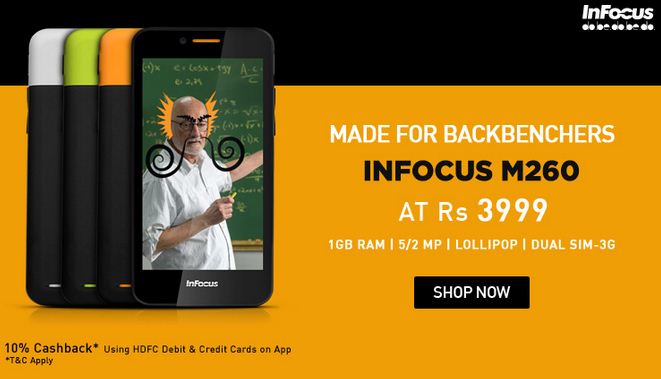 Infocus M260 snapdeal