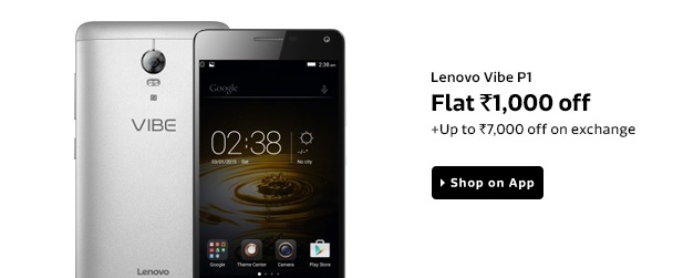 Lenovo Vibe P1 is Available at Rs 14999