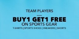 Buy one get one on sports wear Jabong Sale May 28