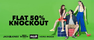 Flat 50 Knockout Jabong Sale May 28