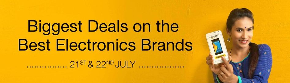 Amazon electronics sale 21st and 22nd july