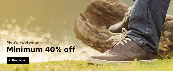 Flipkart minimum 40% off on Selected Mens footwear