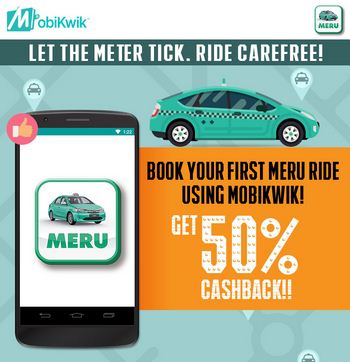 Mobikwik Meru Cabs offer