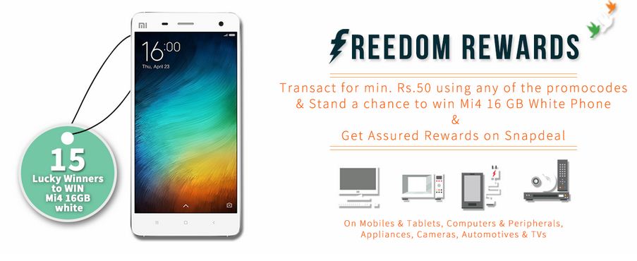 Snapdeal freedom rewards