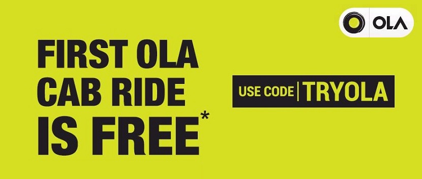 Ola Cab Coupon First Ola Cabs Ride Free
