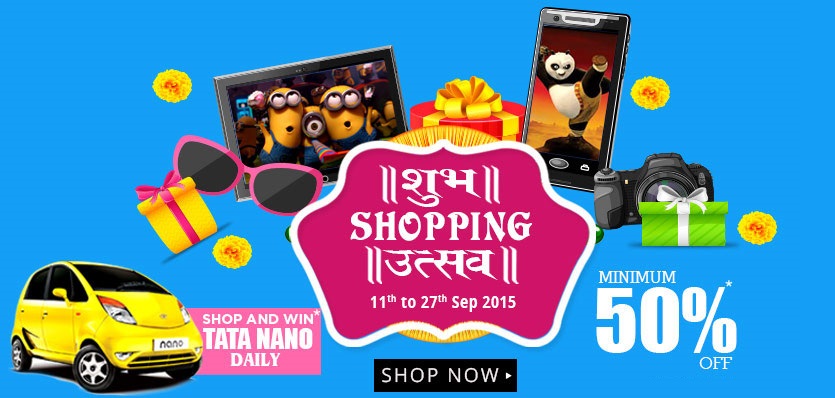 Shubh Shopping Utsav at HomeShop18 Win Tata Nano Daily