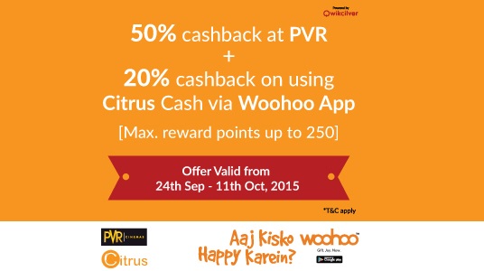 Woohoo PVR Offer