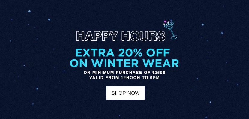 Jabong Thursday Happy Hours Sale Winter20