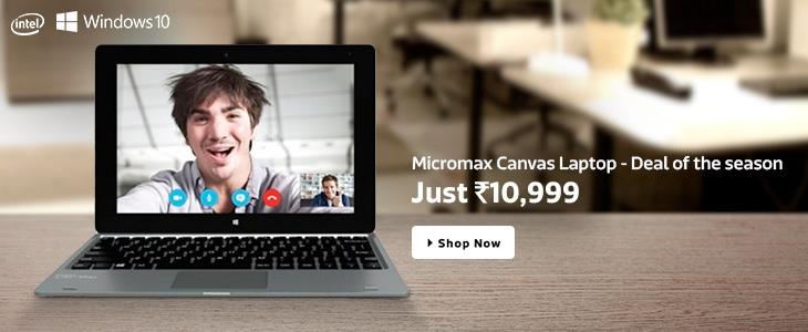 Micromax Canvas Laptab Available on Flipkart