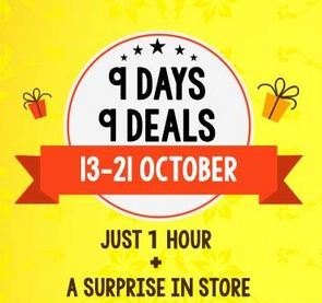 Mobikwik 9 Days 9 Deals For 1 Hour Everyday From 13 – 21 October
