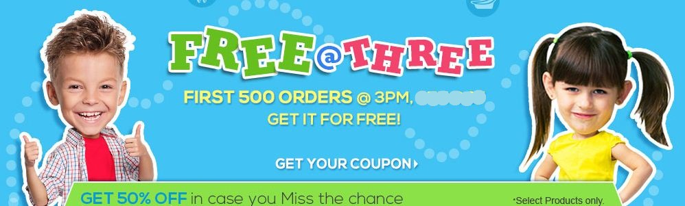 firstcry free at three offers