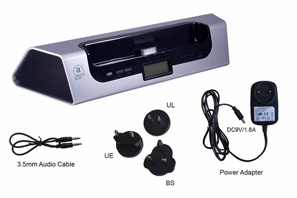 AirSound Audio Dock with Digital Clock device