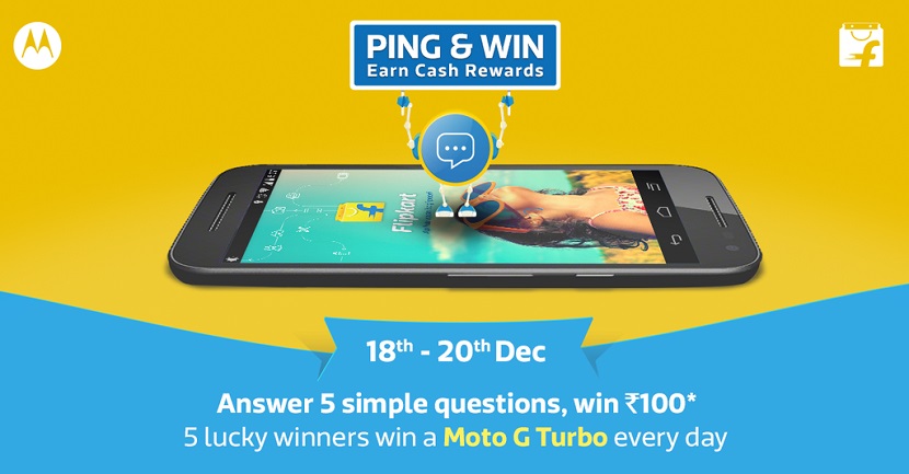 Flipkart Ping and Win the Moto G