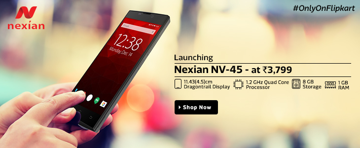 Flipkart launch Nexian NV-45