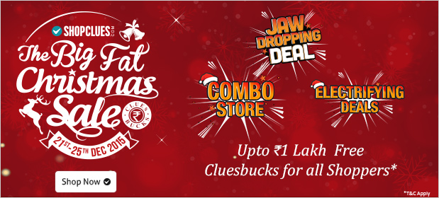 Shopclues Big Fat Christmas Sale Page