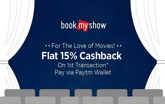 BookMyShow Paytm Offer Cashback