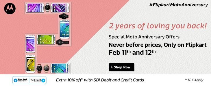 Flipkart Moto Anniversary Offers