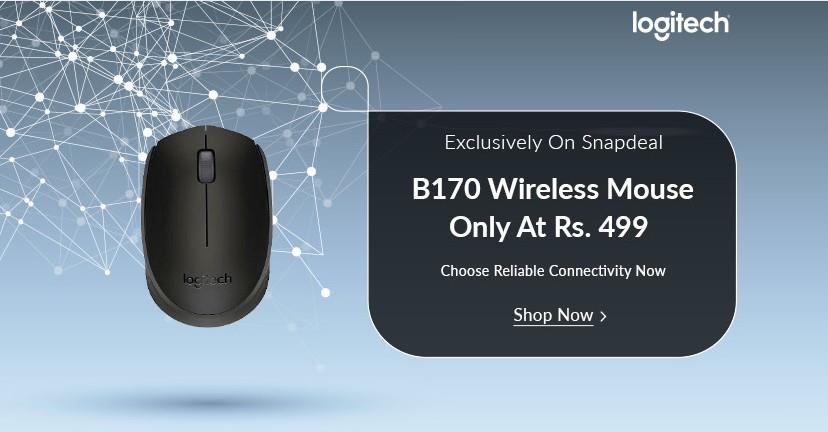 Logitech B170 Wireless Mouse on Snapdeal