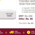 Ebay Loot Deal : Toshiba Hayabusa 16 GB Pendrive at Rs. 99 only